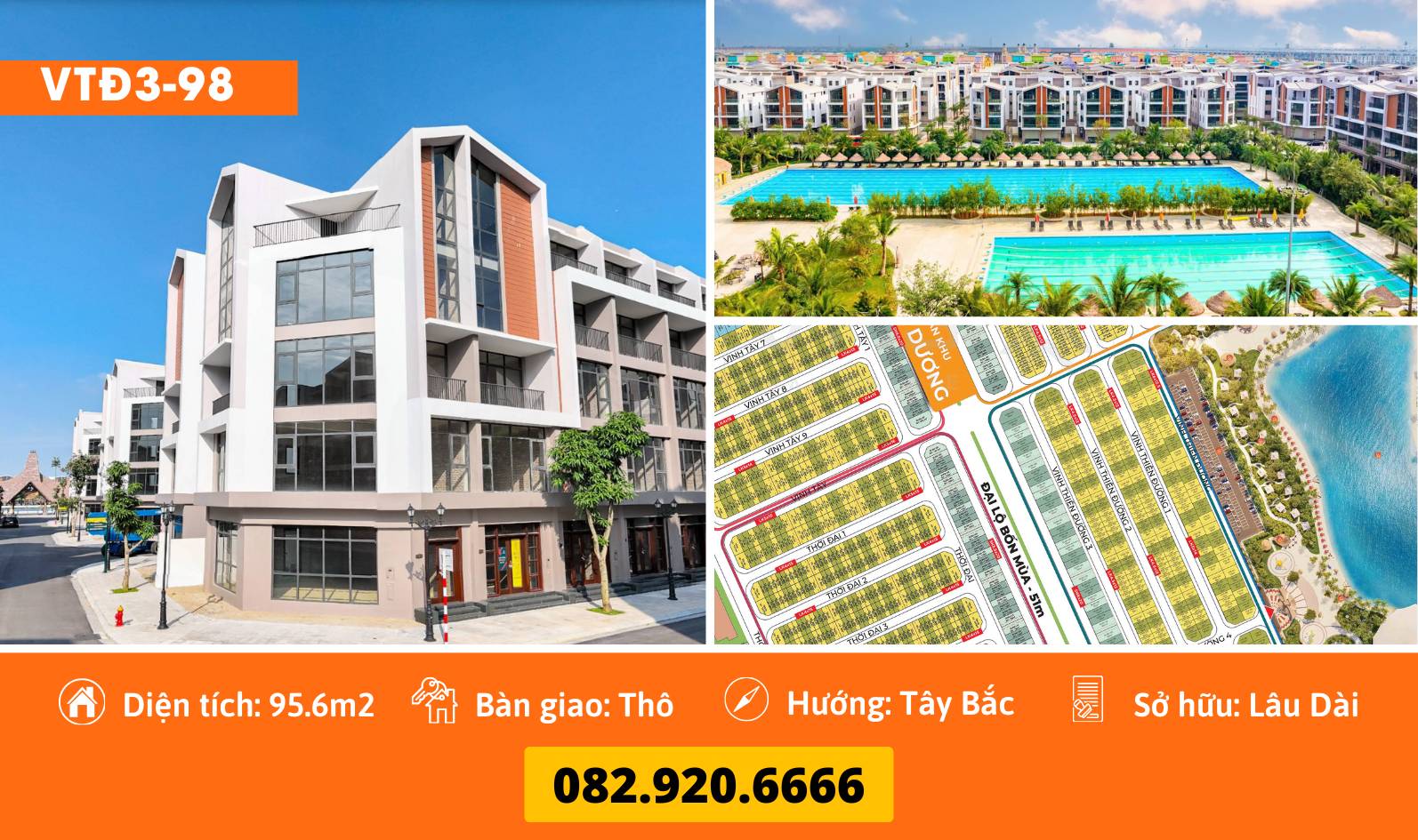 Bán Liền Kề Góc Vịnh Thiên Đường VTĐ3-98 Ocean Park 3